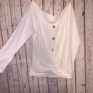 Off the shoulder sweater top